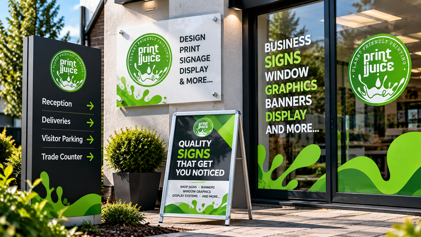 Professional business signage and window graphics